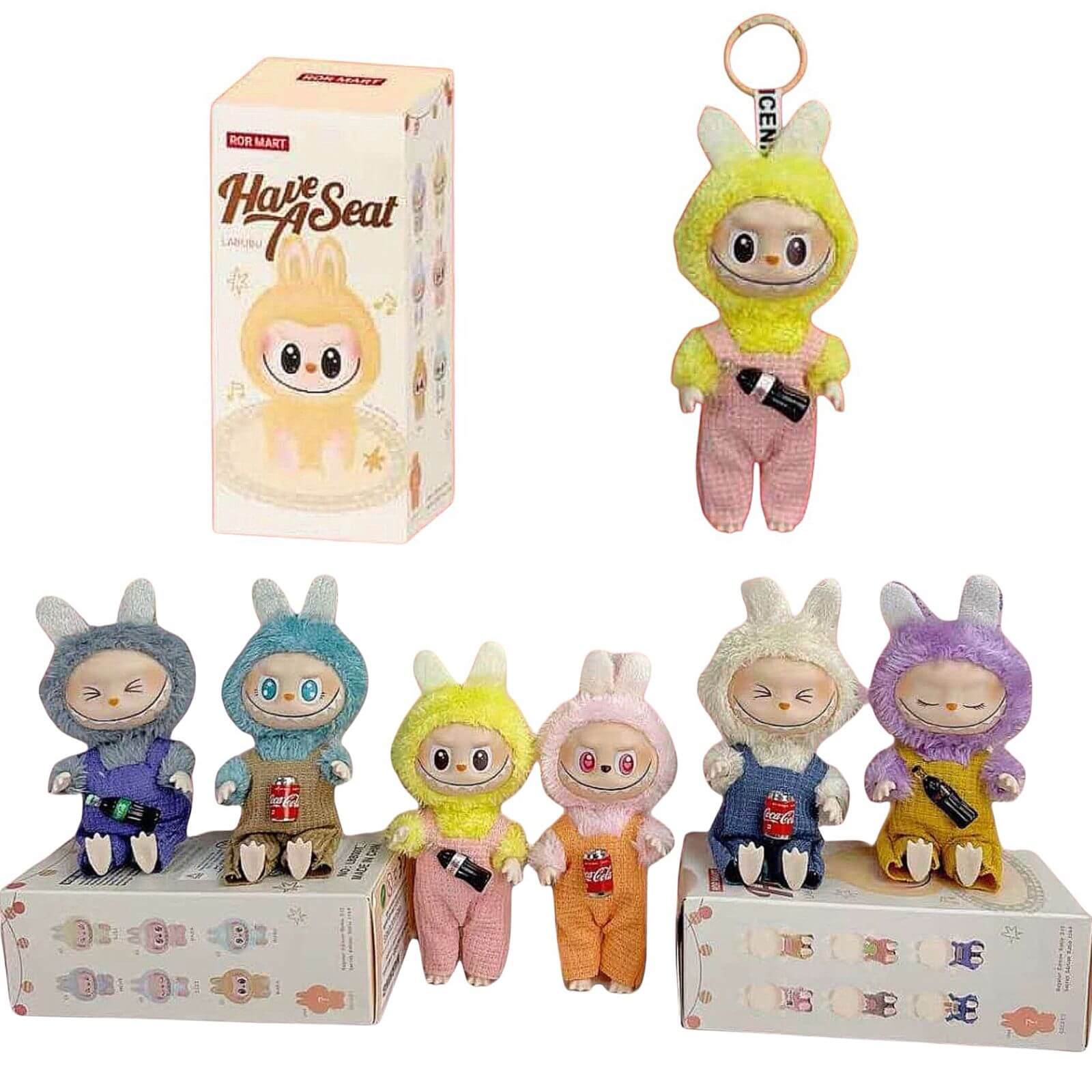 دمية لبوبو المحشوة 17 سم مجموعة النجمة المبتسمة لون عشوائي (الحجم الصغير) ( تقليد درجة اولى)